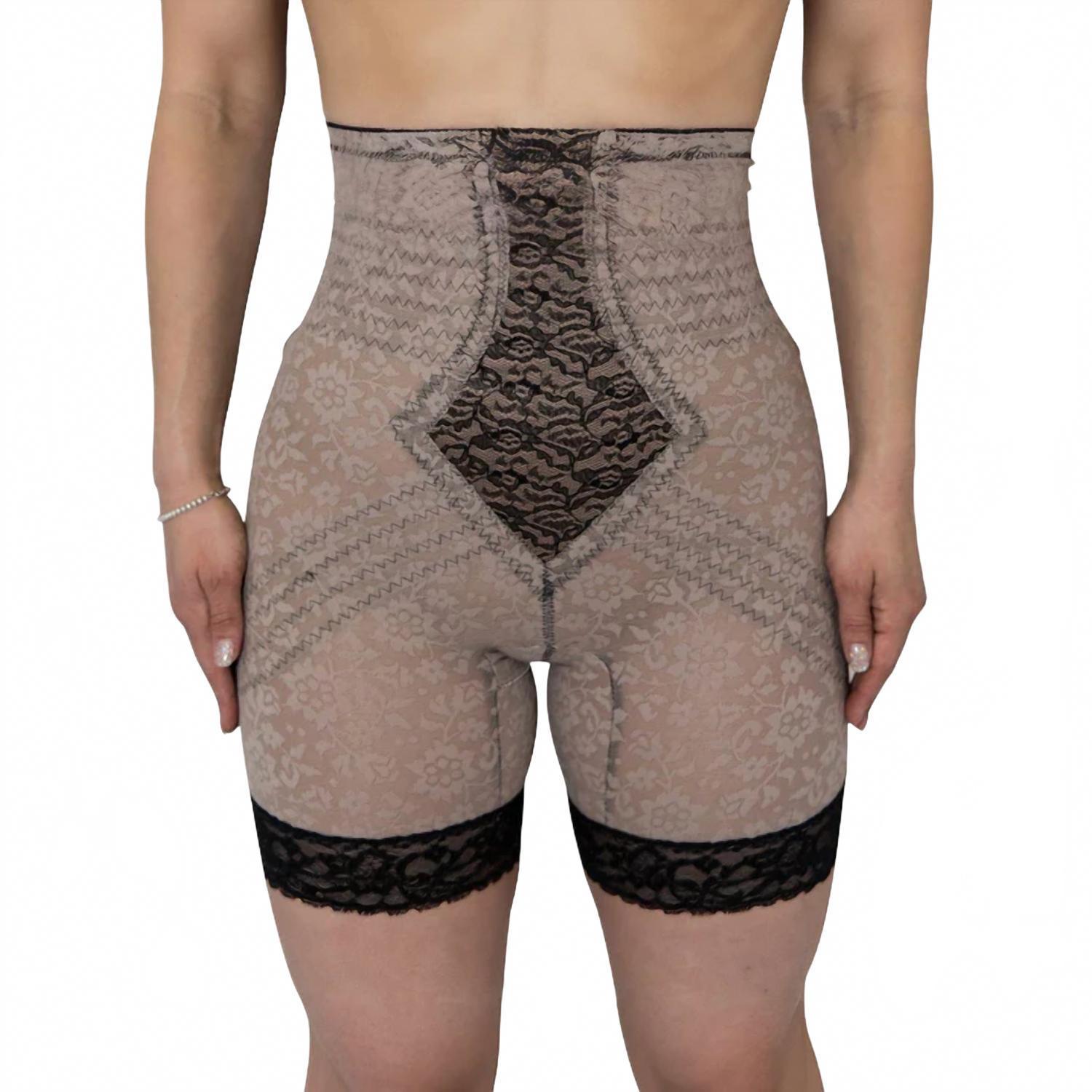 New Rago Lacette Extra Firm Control High Waist No-Roll Leg Shapewear In Mocha/Bl